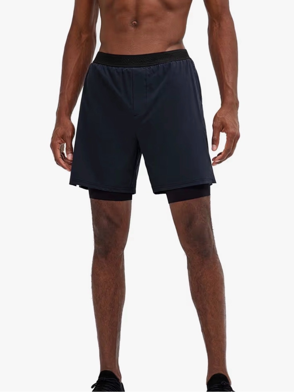 RHONE Men’s Swift Running Shorts Lined, Perforated, & Quick Drying in Black